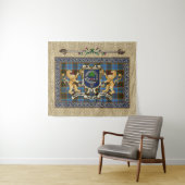 Anderson Clan Abzeichen & Tartan w/Lions Tapestry Wandteppich (Beispiel (Horizontal))
