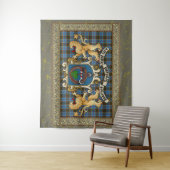 Anderson Clan Abzeichen & Tartan w/Lions Wandteppich (Beispiel)
