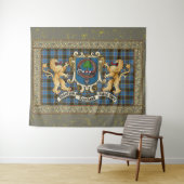Anderson Clan Abzeichen & Tartan w/Lions Wandteppich (Beispiel (Horizontal))