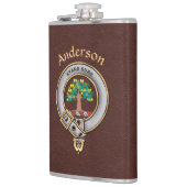 Anderson Clan Abzeichen w/Brown Imitats Leather Flachmann (Links)