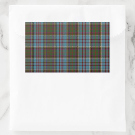 Anderson Clan Family Tartan Rechteckiger Aufkleber (Tasche)