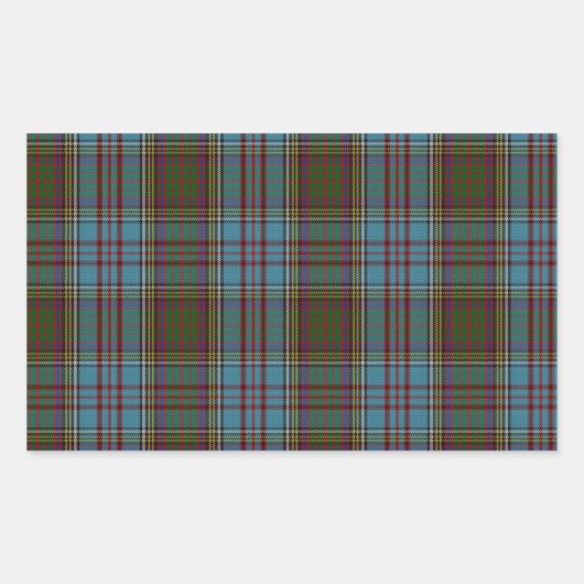 Anderson Clan Family Tartan Rechteckiger Aufkleber (Vorderseite)