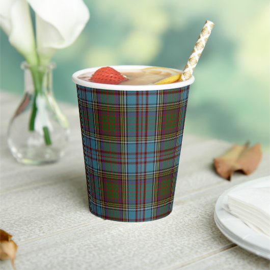 Anderson Clan Scottish Kariert Pattern Paper Cups Pappbecher (In Situ)