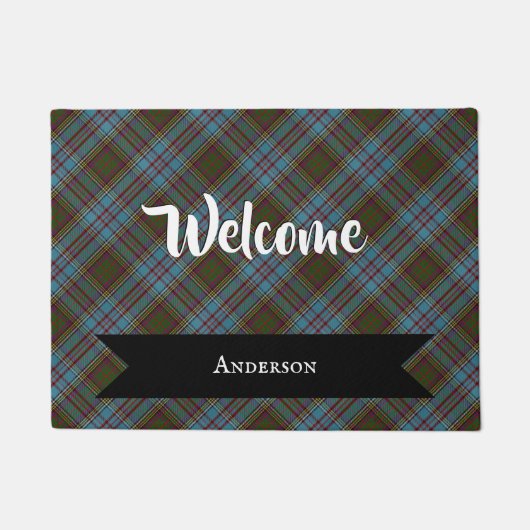 Anderson Clan Tartan Kariertes Muster Schottisch Fußmatte (Vorderseite)