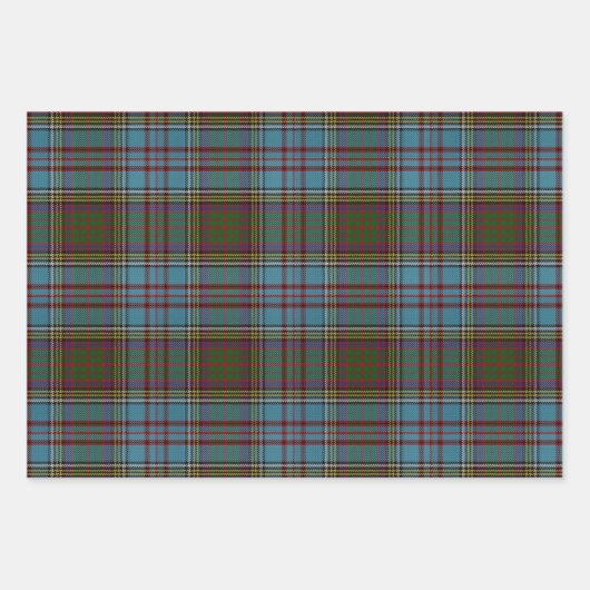 Anderson Clan Tartan Kariertes Muster Schottisch Geschenkpapier Set (Vorderseite)