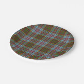 Anderson-Clan-Tartan Pappteller (Schrägansicht)