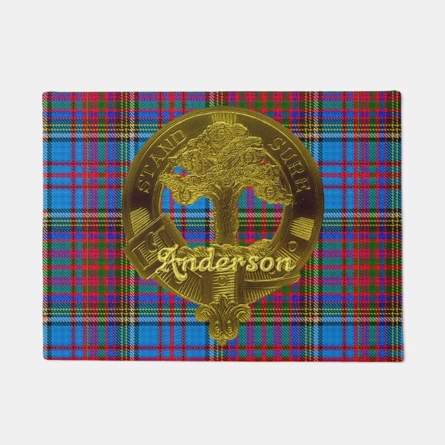 Anderson-Clan-Tartan u. Motiv Fußmatte (Vorderseite)