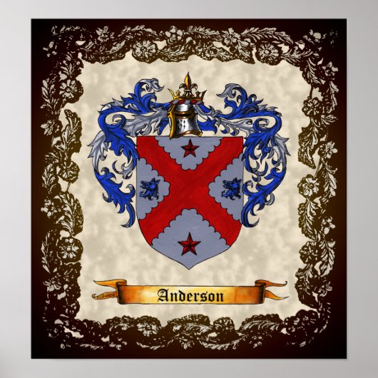 Anderson Coat of Arms Poster (Vorne)