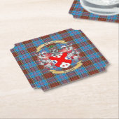 Anderson Crest w/ Anderson Tartan 6 Coasters Untersetzer (angewinkelt)