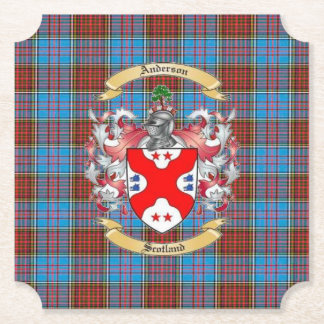 Anderson Crest w/ Anderson Tartan 6 Coasters Untersetzer