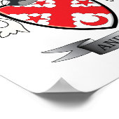 Anderson Familienwappen Coat of Arms Poster (Ecke)