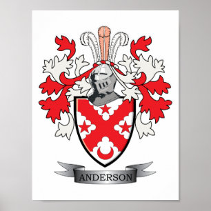 Anderson Familienwappen Coat of Arms Poster