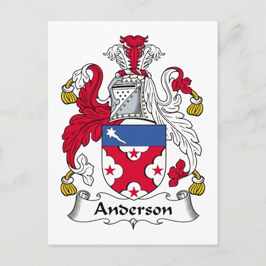 Anderson Familienwappen Postkarte (Vorderseite)