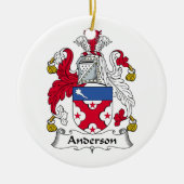 Anderson-Familienwappen-Verzierung Keramik Ornament (Vorne)