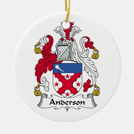Anderson-Familienwappen-Verzierung Keramik Ornament (Vorne)