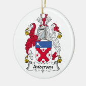 Anderson-Familienwappen-Verzierung Keramik Ornament (Links)