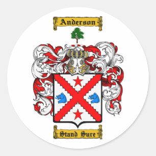 Anderson (Irisch) Runder Aufkleber
