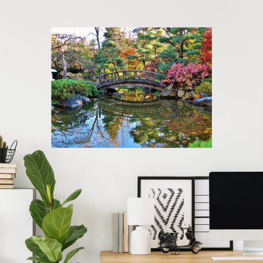 Anderson Japanese Gardens Bridge Poster (Heimbüro)
