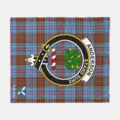 Anderson Modern Clan Abzeichen Tartan Kariert Fleecedecke (Vorderseite (Horizontal))