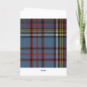 Anderson moderne Tartan-Gruß-Karte Karte (Rückseite)