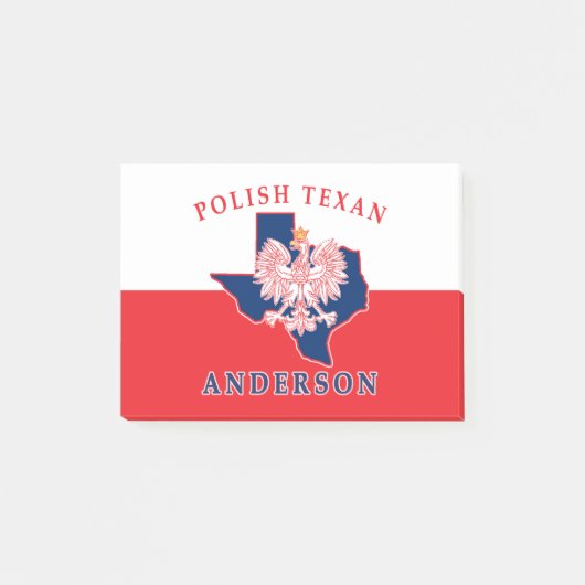 Anderson Polish Texan Post It Notes Post-it Klebezettel (Vorderseite)