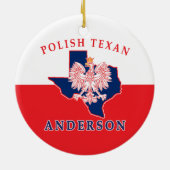 Anderson Polish Texan Round Ornament (Hinten)