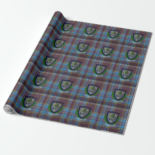 Anderson-Schottischer-Clan-Tartan und -Wappen Geschenkpapier