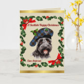 Anderson Scottie Dog Personalisiert Xmas Karte (Gelbe Blume)