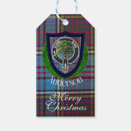 Anderson Scottish Clan Tartan & Crest Geschenkanhänger