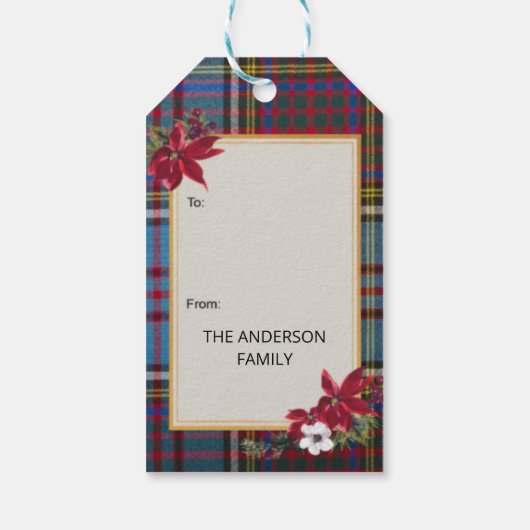 Anderson Scottish Clan Tartan & Crest Geschenkanhänger (Rückseite)