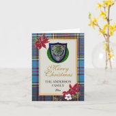Anderson Scottish Clan Tartan & Crest Karte (Gelbe Blume)