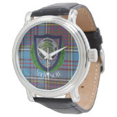 Anderson Scottish Clan Tartan und Wappen Armbanduhr (Schrägansicht)