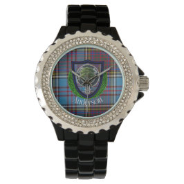Anderson Scottish Clan Tartan und Wappen Armbanduhr