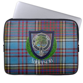 Anderson Scottish Clan Tartan und Wappen Laptopschutzhülle
