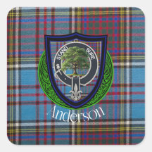 Anderson Scottish Clan Tartan und Wappen