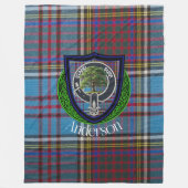 Anderson Scottish Clan Tartan & Wappen Fleecedecke (Vorderseite)