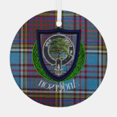 Anderson Scottish Clan Tartan & Wappen Ornament Aus Glas (Rückseite)