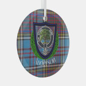Anderson Scottish Clan Tartan & Wappen Ornament Aus Glas (Vorderseite Rechts)