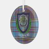 Anderson Scottish Clan Tartan & Wappen Ornament Aus Glas (Vorderseite links)