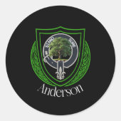 Anderson Scottish Clan Wappen Runder Aufkleber (Vorderseite)