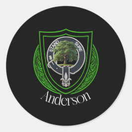 Anderson Scottish Clan Wappen Runder Aufkleber