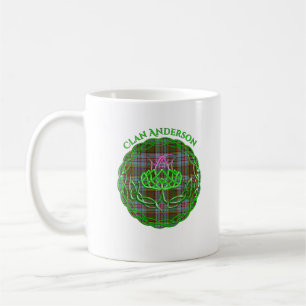 Anderson Scottish Tartan Celtic Thistle Kaffeetasse