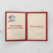 Anderson Stag & Robin Tartan Personalisiert Feiertagskarte (Innenseite)
