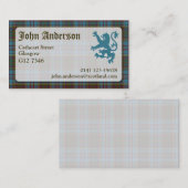 Anderson Tartan Business Card Visitenkarte (Vorne/Hinten)