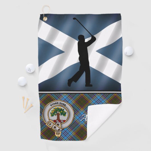 Anderson Tartan Golf Personalisiert (für ihn) Golfhandtuch (Insitu)