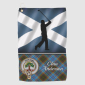 Anderson Tartan Golf Personalisiert (für ihn) Golfhandtuch (Vorderseite)