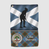 Anderson Tartan Golf Personalisiert (für sie) Golfhandtuch (Vorderseite)