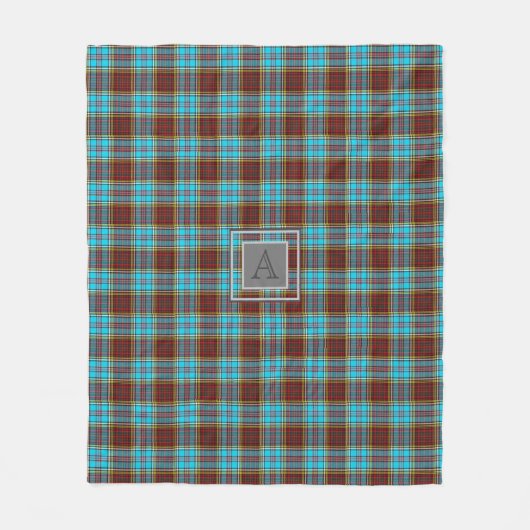 ANDERSON TARTAN Monogram Letter A Fleecedecke (Vorderseite)