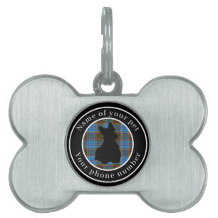 Anderson-Tartan-Schottland-Hund personalisiert Tiermarke