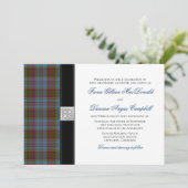 Anderson Tartan Wedding Einladung (Stehend Vorderseite)